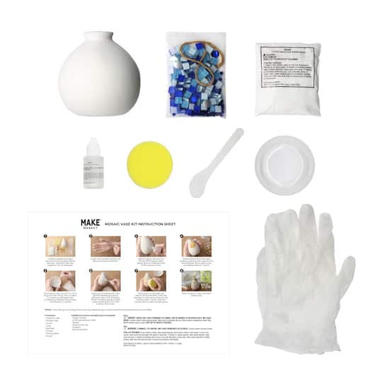 Blue Mosaic Vase Kit by Make Market®